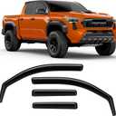 in-Channel Rain Guards Compatible with Toyota Tacoma 2024-2026, Durable Side Windows Wind Deflectors, 2024 2025 2026 Tacoma Rain Guard Black 4 PCS