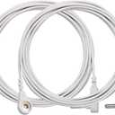 2-Pack 15ft White Grounding Cords - Universal Grounding Cable for Mats, Pads, Sheets & Bed Systems