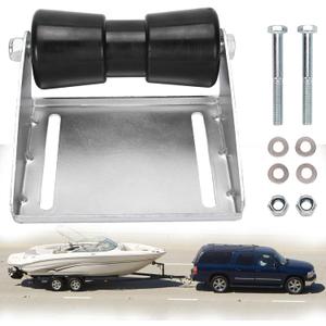 8 Inch Boat Trailer Keel Roller with Bracket, Boat Trailer Rollers with Brackets, Galvanized Keel Roller Assembly Kit, Keel Roller Assembly Kit for Boat Easy Water Launch