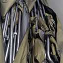 Heavy Duty Folding Chair 500LB Capacity, Oversized Camping Chairs with Cup Holder, Cooler Bag & Storage Pouch, Double-Layer Fabric, Outdoor Chairs for Sports, Lawn Chairs (2, Black Green, Oversized)