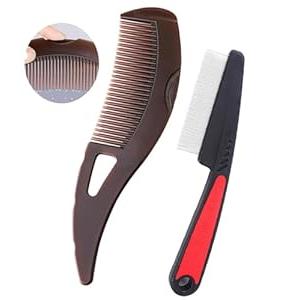 Dandruff Comb, Stainless Steel Fine Tooth Comb, Scalp Psoriasis Comb, Dandruff Remover Comb Scalp Sweep Detoxing Comb, Lice Comb Multifunctional Hairbrush For Scalp Massage Combs for Women Men Kids