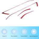 Car Inner Door Armrest Panel Cover Trim for Corvette C8 Z06 2020-2025, Car Interior Decoration Accessories Carbon Fiber (Red carbon fiber-Armrest frame)