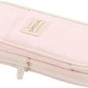 Big Capacity Pencil Pen Case, Durable Pencil Bag Stationery Pouch Zipper, Large Storage Bag Pouch Holder Box Organizer for Middle High School College Office Teen Boys Girls Adult (Pink)