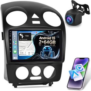 2+64G Wireless Carplay Android Car Radio for VW Beetle 2004-2010, 9 Inch Touchscreen with Android Auto/DSP/Multiple UI/GPS/WiFi + AHD Backup Camera