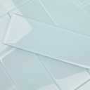 Lovdeco Soft Blue Glass Subway Tile, Glass for Bathroom Kitchen Shower Backsplash Wall, 4 x 12 Inches, 4 Sq.Ft.