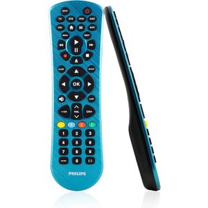 Philips Universal Remote Control, Universal TV Remote Replacement, Samsung TV Remote Control Universal, for Roku Remote Replacement, Vizio, LG, Sony, Apple TV, Smart TVs, 6 Device, Blue, SRP6249B/27