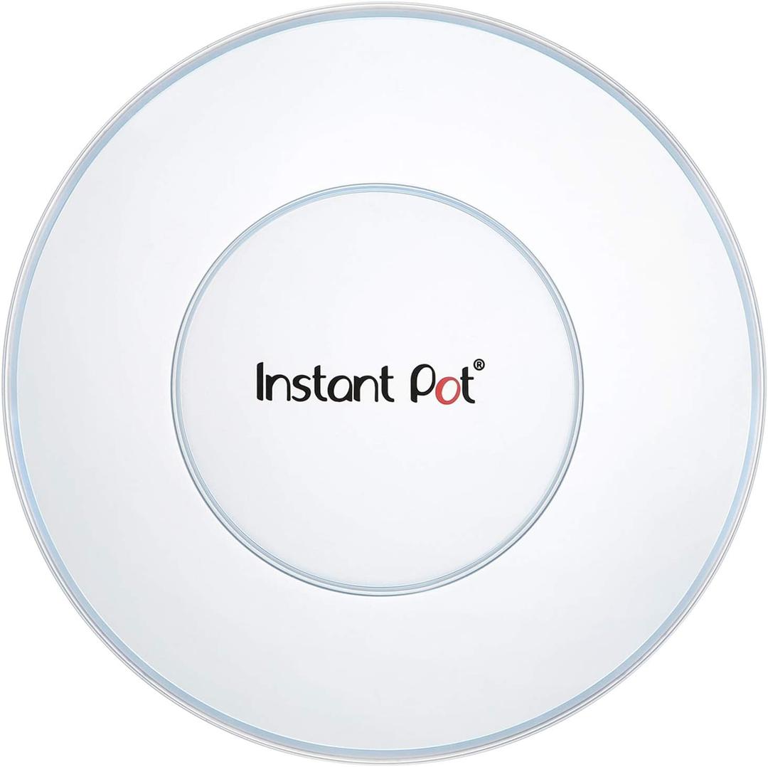 Instant Pot Silicone Lid, 9.8-In, 5-Qt & 6-Qt Pot Lid, From the Makers of Instant Pot, Reusable Silicone Lid for Bowl and Food Cover, Microwave Cover for Food, Transparent White (6 Quart)