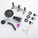 LUOGULIANG 3 Handle Tub Shower Faucet Set, Bathtub Shower Trim Kit with Tub Spout, Shower System Complete 3 knobs, Matte Black
