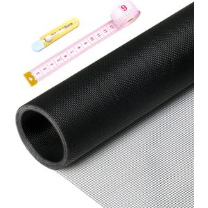 Pet Proof Window Screen Replacement Kit,39" W x 118" L Durable Window Screen Mesh for Patio Porch Door Windows with Rolling Tool and Screen Retainer Spline