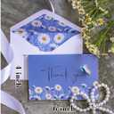 2 x AZAZA 48 PK Floral Thank You Cards Unique Design, Wedding Cards with Envelopes Bulk, 4x6 Thank You Notes for Baby Shower, Bridal Shower, Sympathy (Blue Butterfly)