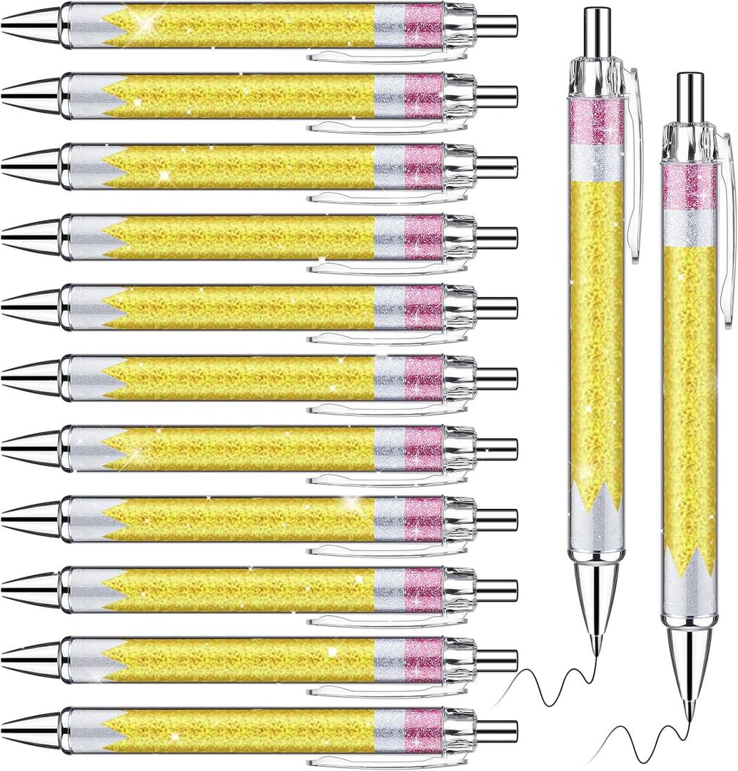 Motipuns 24 Pcs Teachers Pens Bulk Teacher Appreciation Gifts Cute Ballpoint Pens Best Teaching Thank You Gifts for Teachers' Day Woman Nurse Coworker Staff Office Writing Stationery Supply