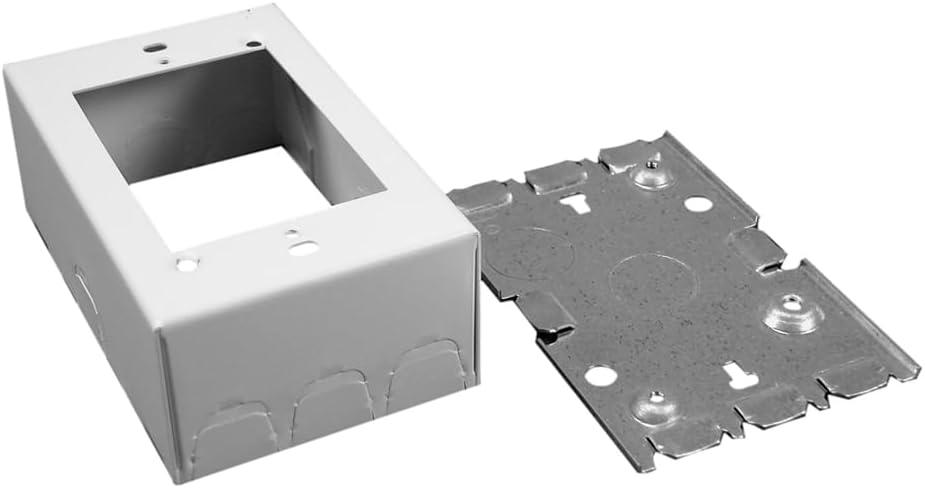 Legrand - Wiremold Starter Box, Extra Deep Wiremold Outlet Box, White On-Wall Conduit Connector for Wiremold Box and Wiremold Raceway, BW35