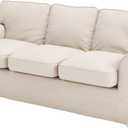 The Heavy Duty Polyester Ektorp 3.5 Seat Width: 98" (Not Regular 3 Seat) Sofa Cover Replacement is for IKEA Ektorp Three and Half Sofa Cover, an Ektorp Sofa Slipcover Replacement (Polyester Beige)