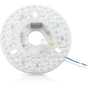 18W 4.9-Inch Ceiling Fan LED Light Replacement, Dimmable LED Retrofit Panel with 3 Color Temperatures (3000K/4000K/5000K), Energy Efficient for Living Room, Bedroom, Office - for Homeowners (White)