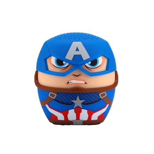 Bitty Boomers Marvel: Captain America - Mini Bluetooth Speaker and WOW! STUFF Collectible Nano Pods Inspired by Marvel - Collect and Connect - Includes 1 Surprise Character