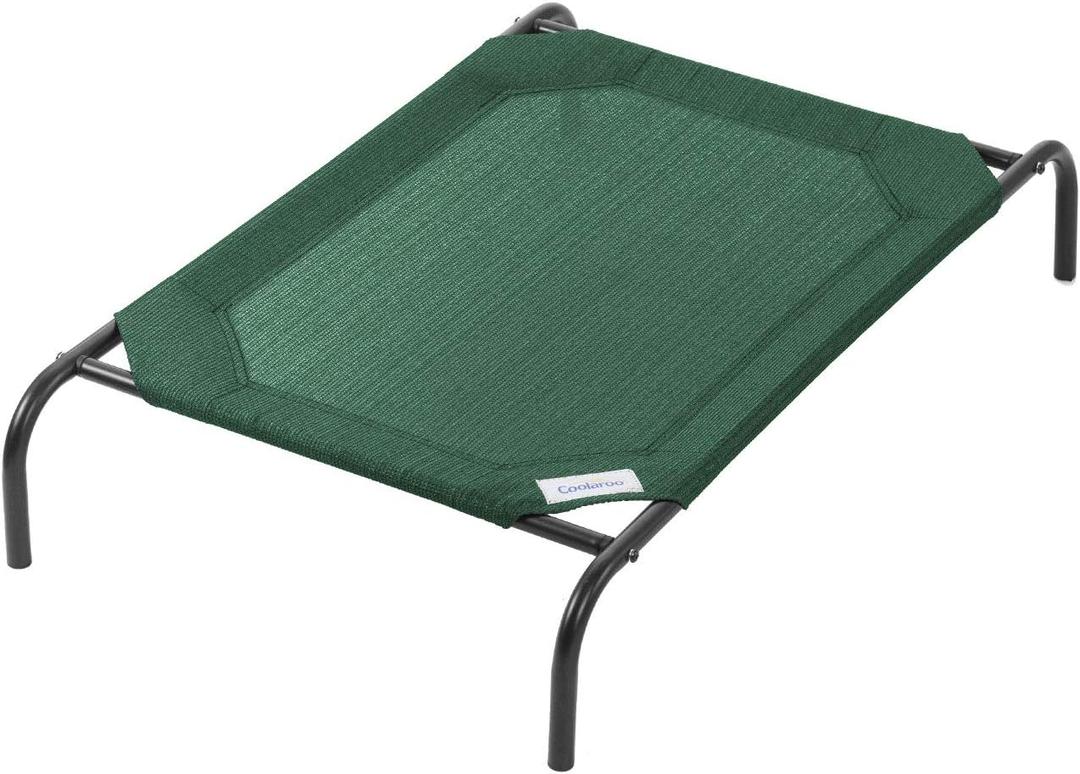 Coolaroo The Original Cooling Elevated Pet Bed, Medium, Brunswick Green, 42"L x 25.5"W x 8"Th, Style: Medium Dog Bed