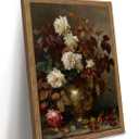 Vintage Framed Wall Art Moody Floral Dark Academia Decor Aesthetic 16x24 In