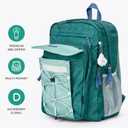 Choco Mocha Green Backpack for Girls Boys, Travel School Backpack for Teen Girls Large Bookbag for Middle Elementary School 18 Inch, Navy Green (Thickened version (exclusive laptop compartment))