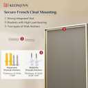 Keonjinn Brushed Nickel Bathroom Mirrors 24" x 32", Silver Metal Framed Mirror, HD Tempered Glass with Beveled Edge, Shatterproof, Lightweight, Modern Vanity Mirror for Decor, Vertical/Horizontal
