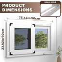 Basement Window for House, 23.62 x 35.43IN Aluminum Sliding Window