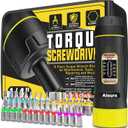 Torque Screwdriver Set, 10-80 Inch Pounds lbs, 31 Piece 1/4" Drive Torque Screwdriver Wrench with S2 Steel Bits for Bicycle Mechanics, Mechanical Equipment, and Mounting