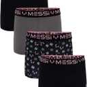 Messi BOYS 4PK STRETCH BOXER BRIEFS (Large, Pink)