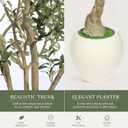 FEELEAD 7FT Faux Olive Tree with Large Planter, Artificial Plant for Decor
