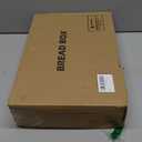 Bread Box for Kitchen Countertop Bin Double Layer Bread Box Storage Container Extra Large Capacity Farmhouse with Diamond Pattern Windows (White, Large)