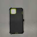 for iPhone 15 Plus Case and iPhone 14 Plus Case 6.7" Belt Clip Holster with 2 Screen Protector + 2 Camera Lens Protector, Heavy Duty Military Grade Phone Case Cover (Black Green+Clip)