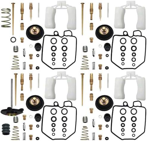 4-Pack Carburetor Rebuild Kits Carb Repair Kit w/plug Replacement for Honda CB750C CB750K 1980-1982 Nighthawk 750 CB750SC 1982-1983