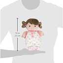 Baby Starters Plush Baby Doll with Rattle, Brunette Olivia, Pink, 9 inch, 1 Count