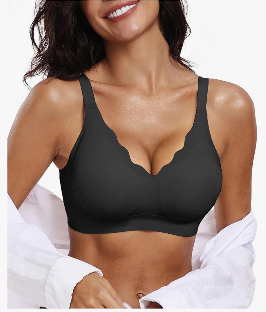 OEAK Womens Wireless Bras Push Up Support Full Coverage Bralettes No Underwire Bra Comfortable Everyday Seamless Tshirt Bras, Size M