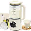 8-in-1 Nut Milk Maker Machine, 50oz Glass Soy Almond Oat Milk Maker with 20 Blades, Delay Timer, Constant Temperature, Self-Cleaning, Overheat Protection, Recipe Included