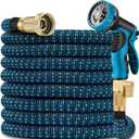 100 ft Expandable Garden Hose - Lightweight, Ultra Flexible, Durable, Kink-Free Expanding Garden Hoses - RV, Marine and Camper Heavy Duty Water Hose