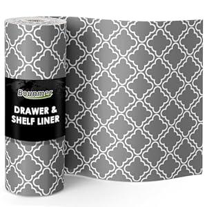 Drawer Liners for Kitchen Cabinets – 17.5" x 10' Non-Adhesive Shelf Liner – Thick and Waterproof Kitchen Drawer Liners – Contact Paper for Cabinets and Drawers – Non-Slip and Easy-Clean