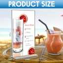 Thyle 20 Pack Acrylic Sign Holders 4"x9",Clear Table Menu Display, Double Sided Plastic Flyer Display Stand for Restaurant Menu, Price Sign, Deli, Office, Counter, Easy to Insert and Change