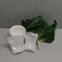 Mkono Fake Plants in Ceramic Pot, 11" Potted Artificial Plants for Home Decor Indoor Faux Green Leaf Plant with Modern White Planter for Desk Shelf Office Room Decoration (Pothos) (Small)