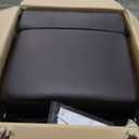 Recliner Chair, 360 Swivel Rocker Chair for Adults, Rocking Recliner Chair with Massage, Comfy Single Sofa with Side Pockets Cup Holders for Living Room, Bedroom, Nursery (Leather, Dark Brown)