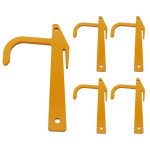 Bueyfolt 5 Packs Chain Link Banana Clip, Hook Loop Mesh Tools, Metal Fence Stretcher Tensioning, Top Rail Clamp Hanging for Fixed Chain Link (Yellow)