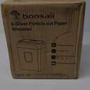 Bonsaii Paper Shredder for Home Use, 3.4 Gal Wastebasket, 6 Sheet Crosscut Paper Credit Cards, Staples, and Clips Shredder for Home Office Use, Portable Handle Design (C237-B New Version)