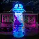 Joiedomi 12 FT Tall Halloween UFO Alien Inflatable Outdoor Decoration, Halloween Blow Ups UFO for Yard Decor with LEDs for Lawn Garden Outside Decoration