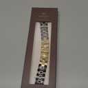 Wearlizer Resin Metal Band Compatible with Fitbit Versa 4 Bands for Women/Sense 2/Sense/Versa 3, Jewelry-Style Dressy Bracelet with No-Tool Adjustment, Elegant Lightweight Strap for Work & Daily (Gold/Black)