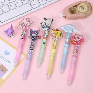 6pcs Anime Smile Acrylic Metal Clip Patch Mechanical Pencil QD-3301