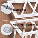 HzTinT Boot Rack, 19.5 Inches Boot Rack Organizer Tall Boots, Stainless Steel Boot Storage Holder, Free Standing Boot Racks for 6 Pairs Entryway, Closet, White