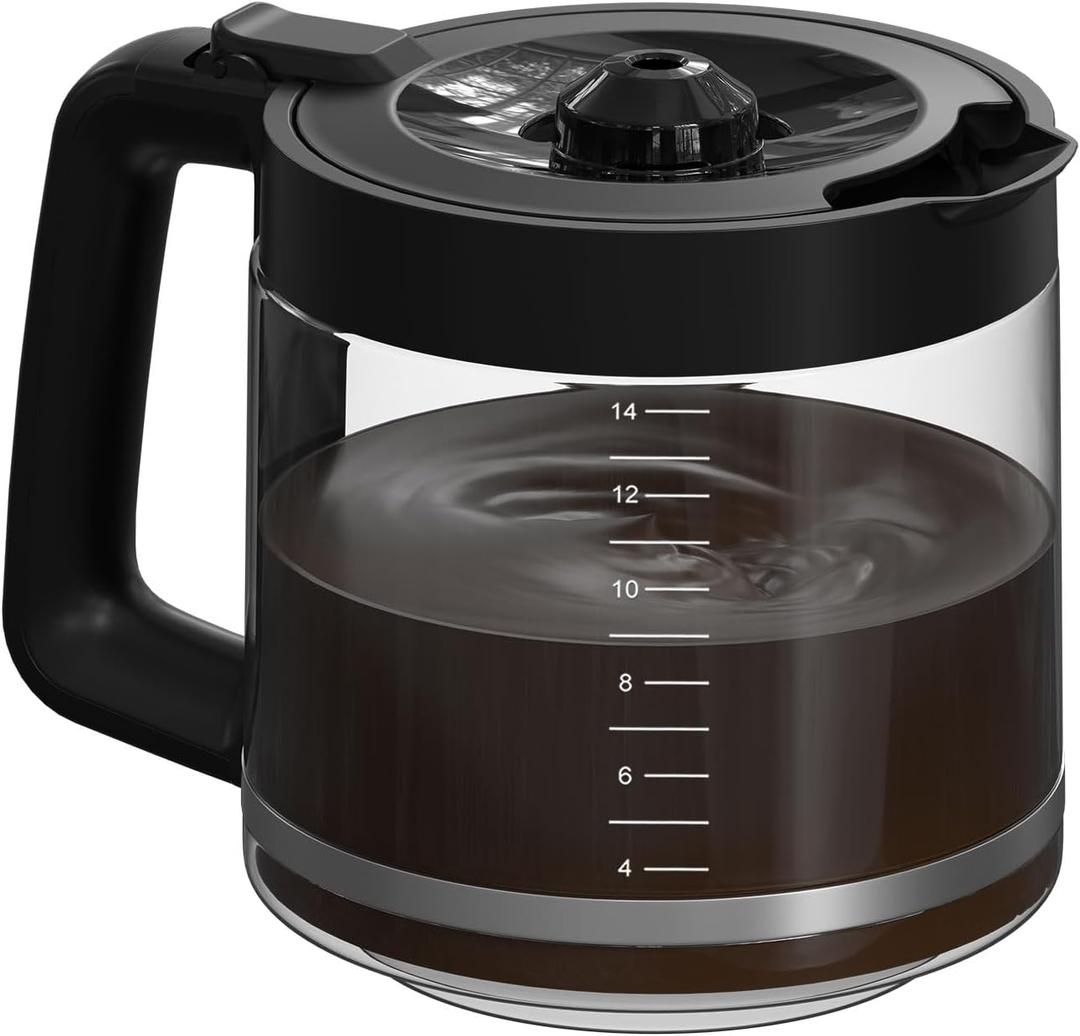 14-Cup Coffee Pot Replacement Carafe Compatible with Mr. Coffee 14-Cup Programmable Coffee Maker, Model #: BVMC-PC14-CARAFE. 1 Pack
