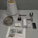 Battery Operated Wall Sconces Set Of 2, Wireless Battery Wall Light With 10000mAh RGB Rechargeable Magnetic Bulb, Rechargeable Wall Sconce With Remote Control For Bedroom, No Electrician Required (Nickel)