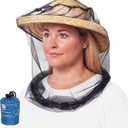 EVEN NATURALS Premium Mosquito Head Net - Ultra-Fine Bug Net for Maximum Head Protection  Lightweight, Breathable Insect Shield for Camping, Hiking and Outdoor Adventures - 25x26x39 Inches (1-Pack)
