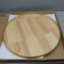 21-Inch Wooden Lazy Susan Turntable – Premium Oak & Iron, Extra Large Rotating Serving Tray for Dining Table, Kitchen Countertop, Farmhouse Décor, Spice Rack, Charcuterie & Entertaining