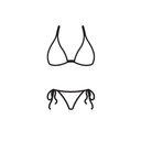 SOLY HUX Women's Striped Two Piece Swimsuit with Knot Front, Small