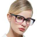 MARE AZZURO Bifocal Reading Glasses Women Oversized Blue Light Blocking Readers, +1.0 